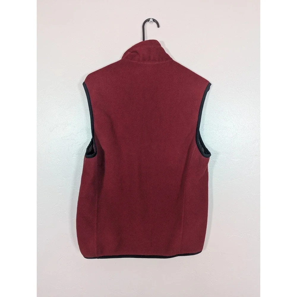 Vintage Patagonia Fleece Vest‎ Mens M Red Full Zip Hiking Outdoor USA Made 90s
